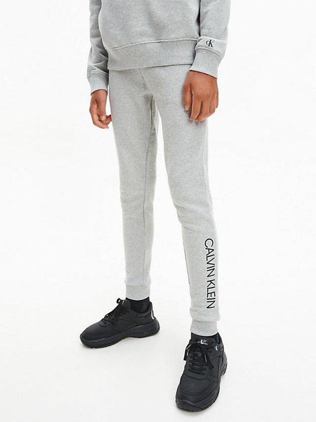 Grey Calvin Klein Organic Cotton Boys\'s Joggers | ZOHN-73468
