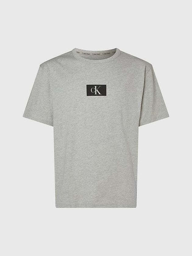 Grey Calvin Klein Organic Cotton Lounge - Ck96 Men T-Shirt | BAJM-14658