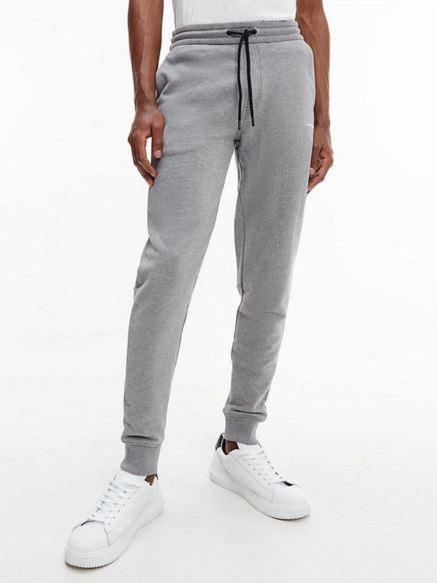 Grey Calvin Klein Organic Cotton Men Joggers | DMRT-97613