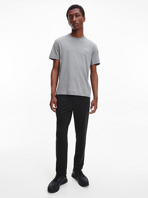 Grey Calvin Klein Organic Cotton Men T-Shirt | NVLU-74396