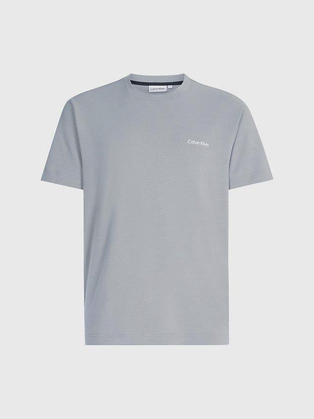 Grey Calvin Klein Organic Cotton Men T-Shirt | NVLU-74396
