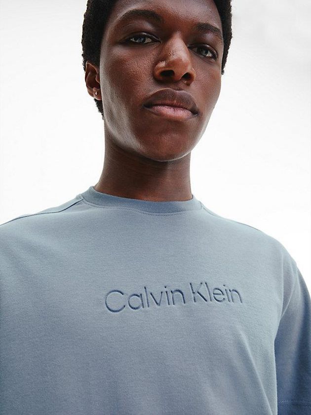Grey Calvin Klein Organic Cotton Men T-Shirt | ARQP-65201