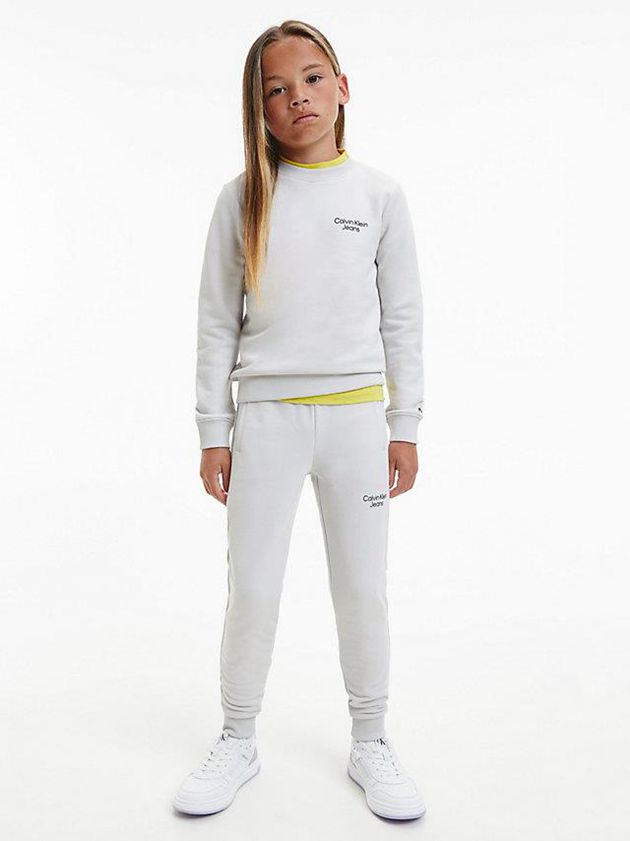Grey Calvin Klein Organic Cotton Terry Boys's Sweatshirt | VESY-98764