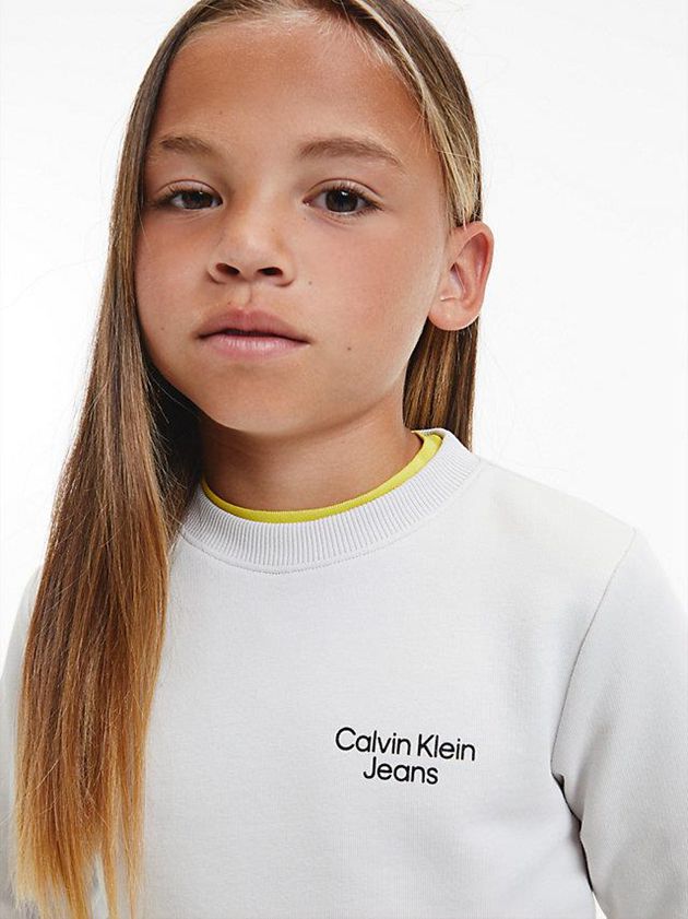 Grey Calvin Klein Organic Cotton Terry Boys's Sweatshirt | VESY-98764