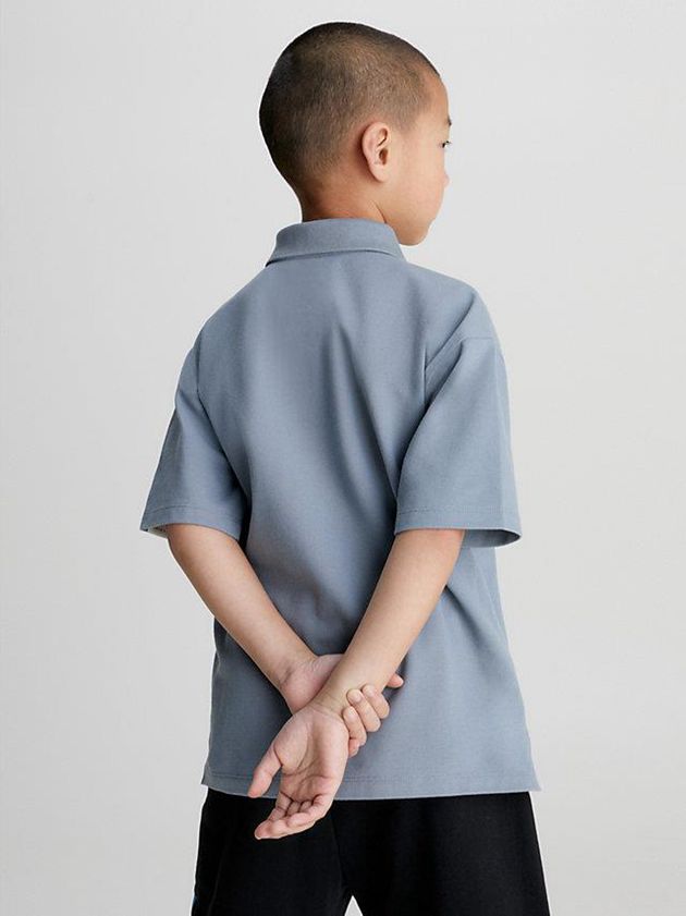 Grey Calvin Klein Pique Boys's Polo Shirt | CAIZ-25173
