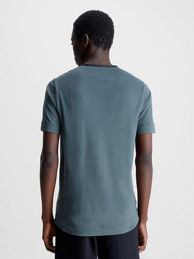 Grey Calvin Klein Pique Gym Men T-Shirt | XLOA-20561