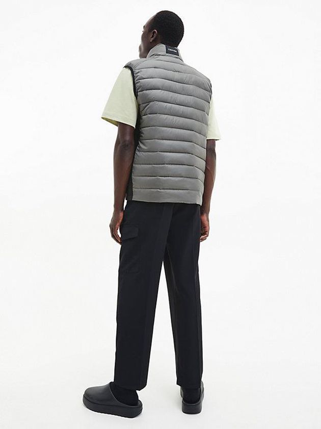 Grey Calvin Klein Puffer Men Vest | YTRE-41083