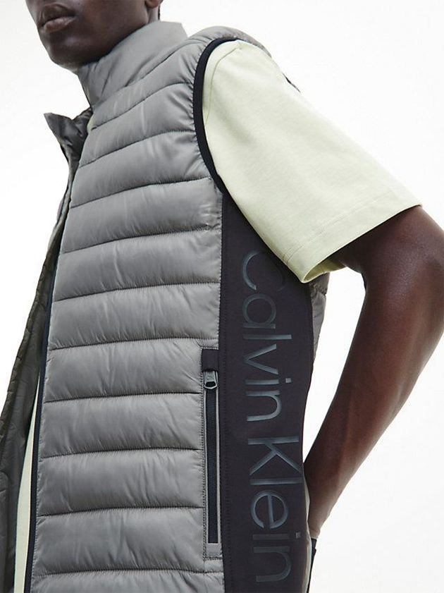 Grey Calvin Klein Puffer Men Vest | YTRE-41083