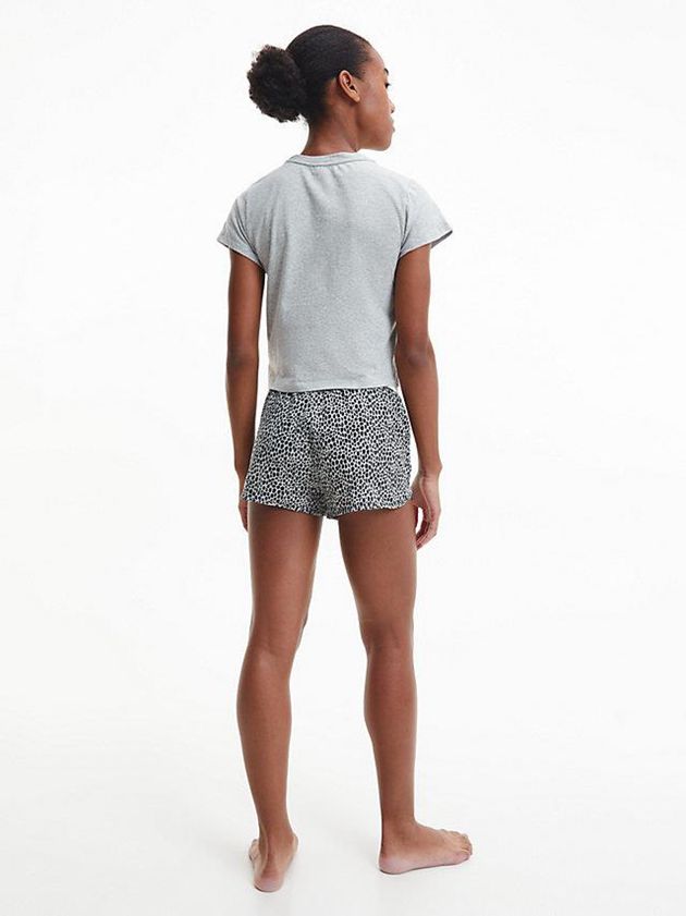 Grey Calvin Klein Pyjama Set - CK One Women Shorts | DINH-70869