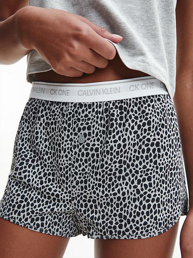 Grey Calvin Klein Pyjama Set - CK One Women Shorts | DINH-70869