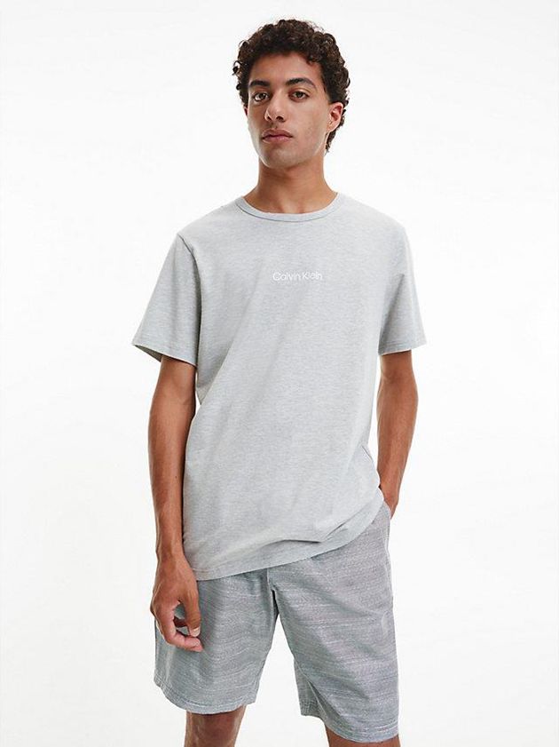 Grey Calvin Klein Pyjama Set - Modern Structure Men Shorts | YBTQ-17536