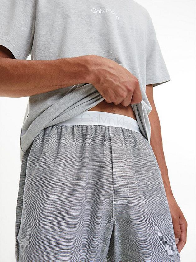 Grey Calvin Klein Pyjama Set - Modern Structure Men Shorts | YBTQ-17536