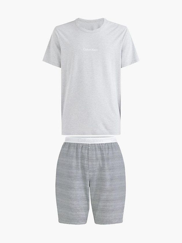 Grey Calvin Klein Pyjama Set - Modern Structure Men Shorts | YBTQ-17536