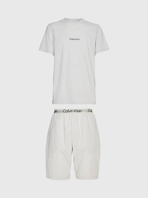 Grey Calvin Klein Pyjama Set - Modern Structure Men Shorts | RDAC-85213
