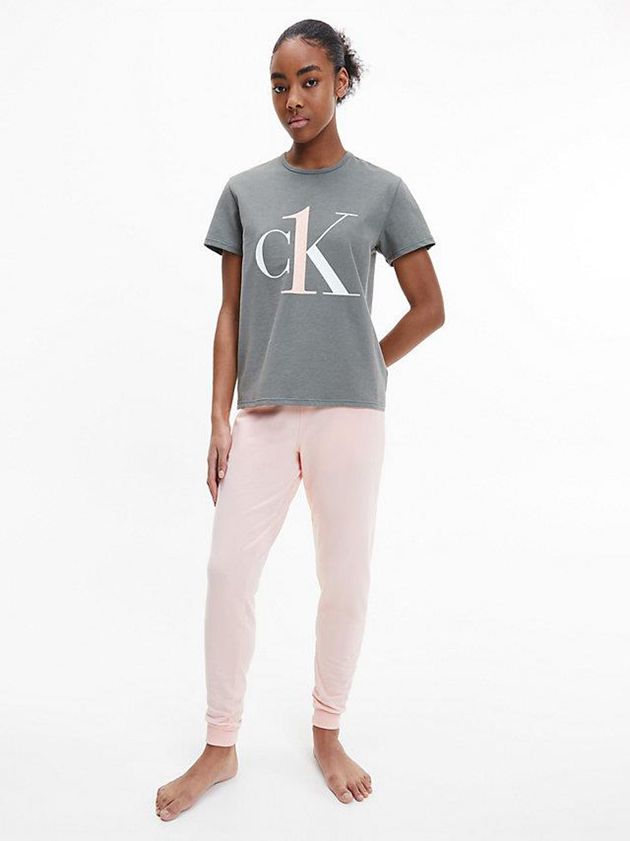 Grey Calvin Klein Pyjama - CK One Women Top | HWEL-23804