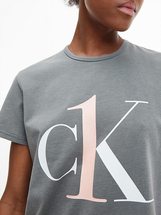 Grey Calvin Klein Pyjama - CK One Women Top | HWEL-23804