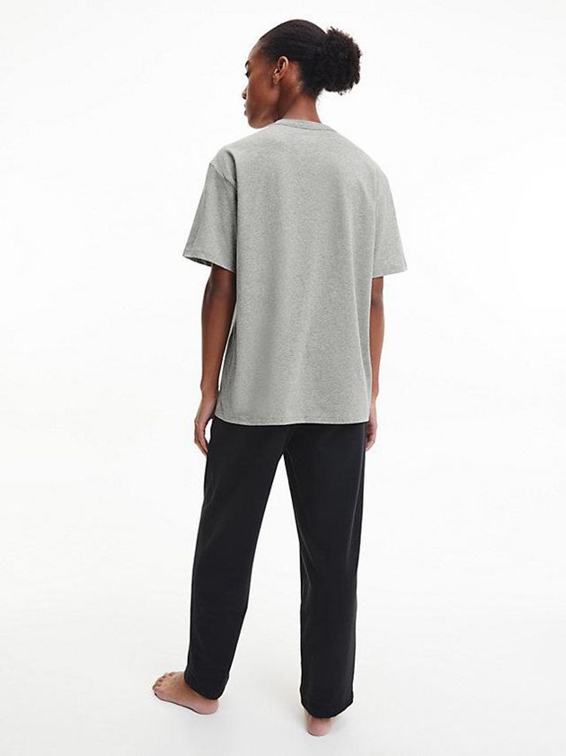 Grey Calvin Klein Pyjama - Embossed Icon Women Top | UVSX-21637