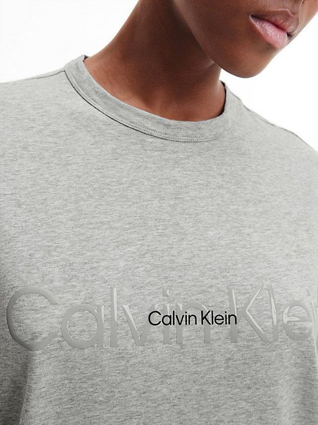 Grey Calvin Klein Pyjama - Embossed Icon Women Top | UVSX-21637