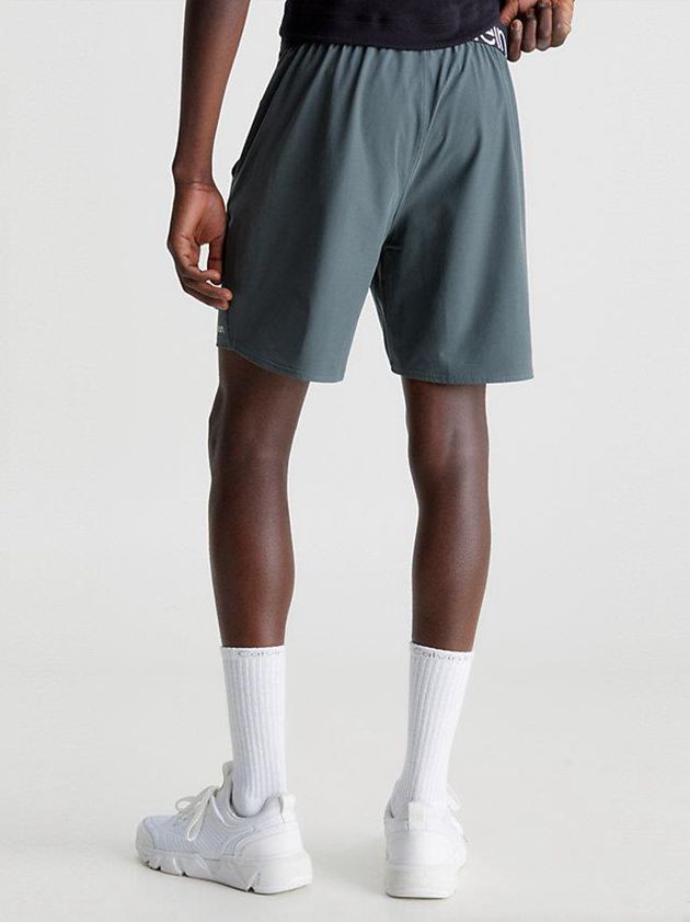 Grey Calvin Klein Quick-Dry Gym Men Shorts | YBQE-85034