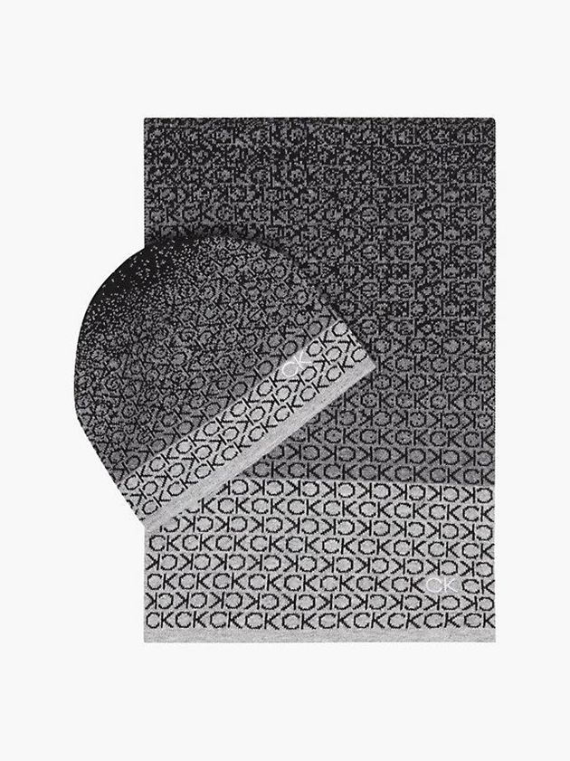 Grey Calvin Klein Recycled And Beanie Gift Set Women Scarf | RBAQ-82165