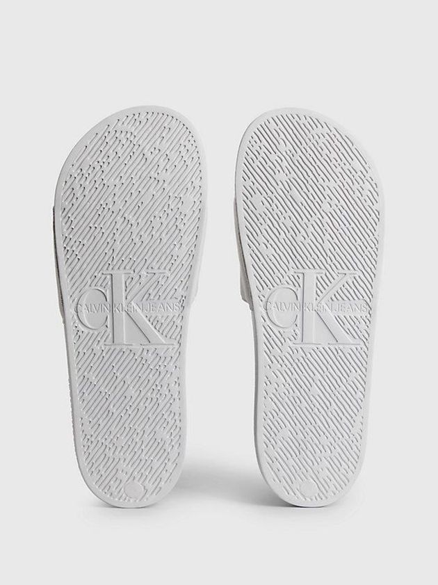 Grey Calvin Klein Recycled Canvas Sliders Men Slippers | RLHC-18725