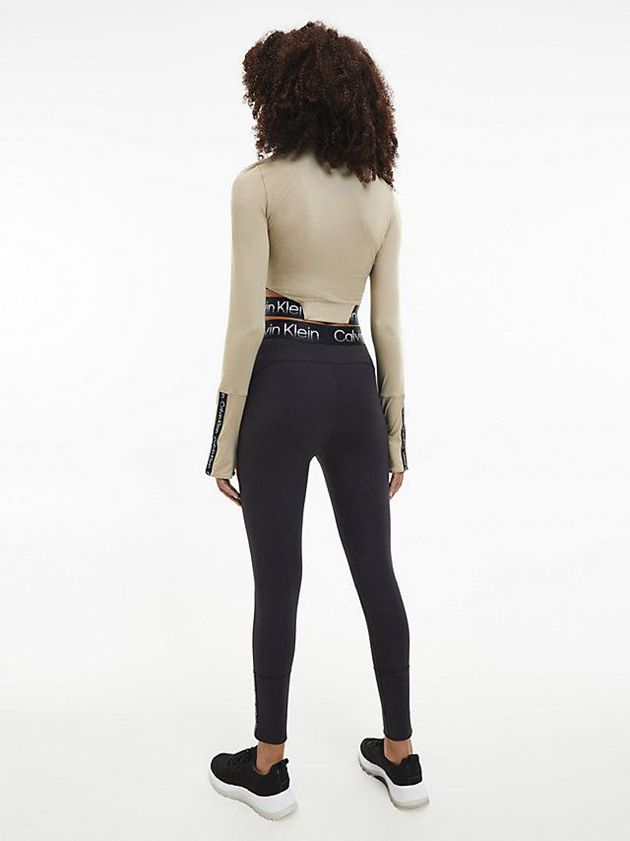 Grey Calvin Klein Recycled Cropped Gym Women Top | YZGK-54186