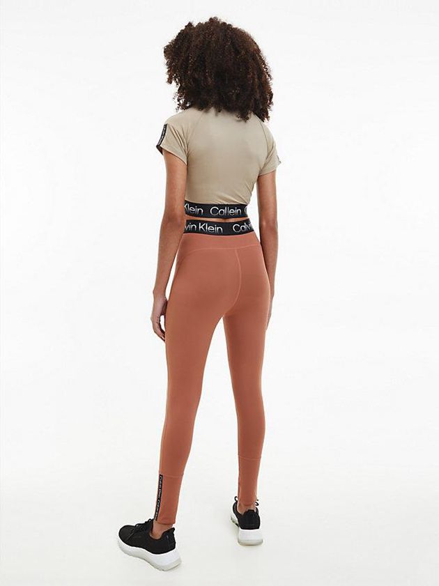 Grey Calvin Klein Recycled Cropped Gym Women T-Shirt | APWV-05162