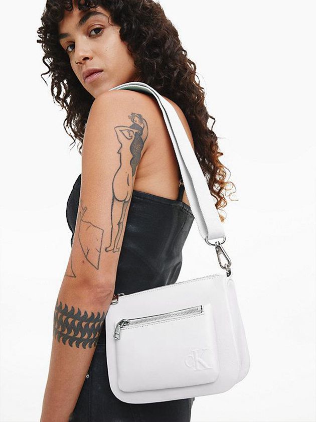 Grey Calvin Klein Recycled Crossbody With Pouch Women Bags | ZSLF-67485