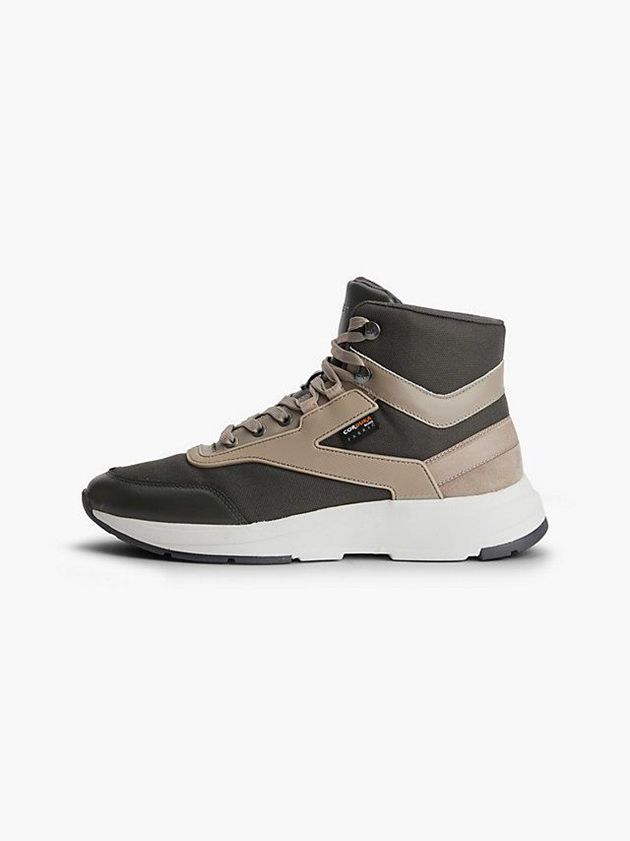 Grey Calvin Klein Recycled High-Top Men Sneakers | QPRB-92804