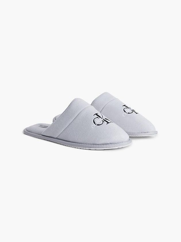 Grey Calvin Klein Recycled Men Slippers | UICW-69201