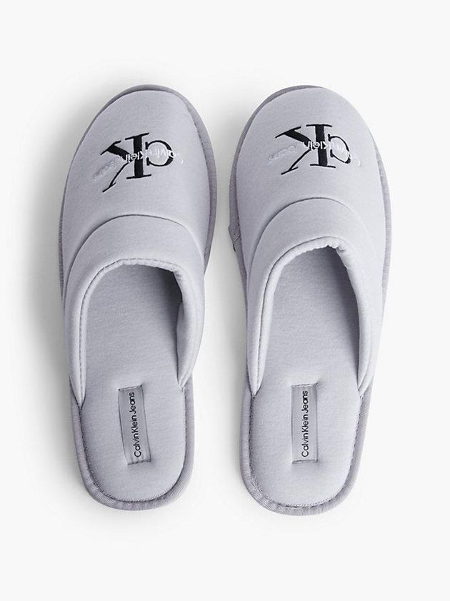 Grey Calvin Klein Recycled Men Slippers | UICW-69201