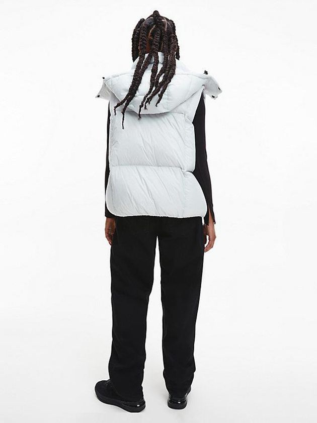 Grey Calvin Klein Recycled Nylon Down Women Vest | PTXD-45038