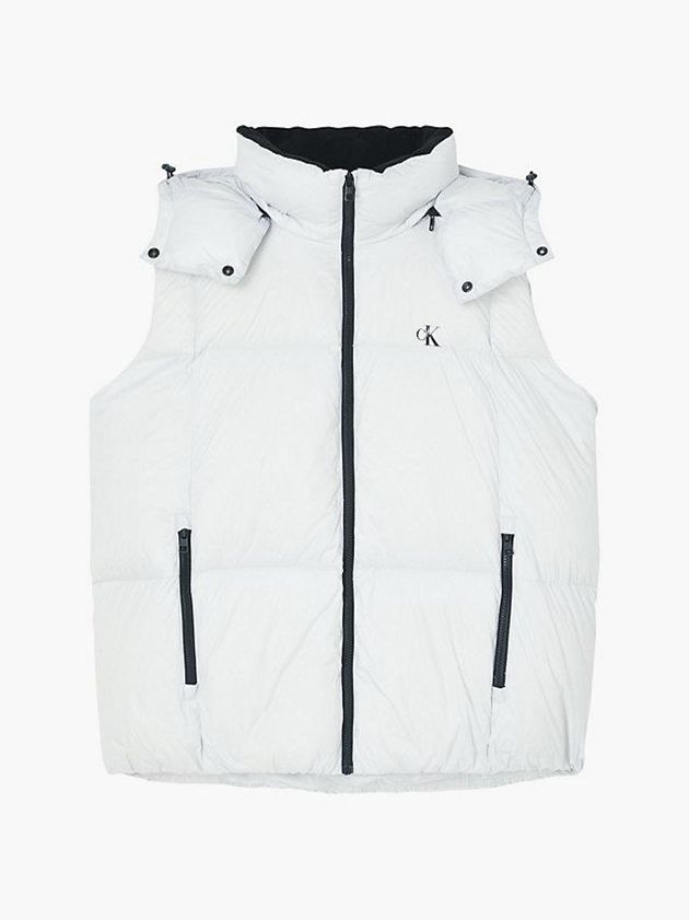 Grey Calvin Klein Recycled Nylon Down Women Vest | PTXD-45038