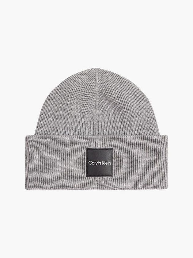 Grey Calvin Klein Recycled Organic Cotton Men Beanie | WCYP-61804