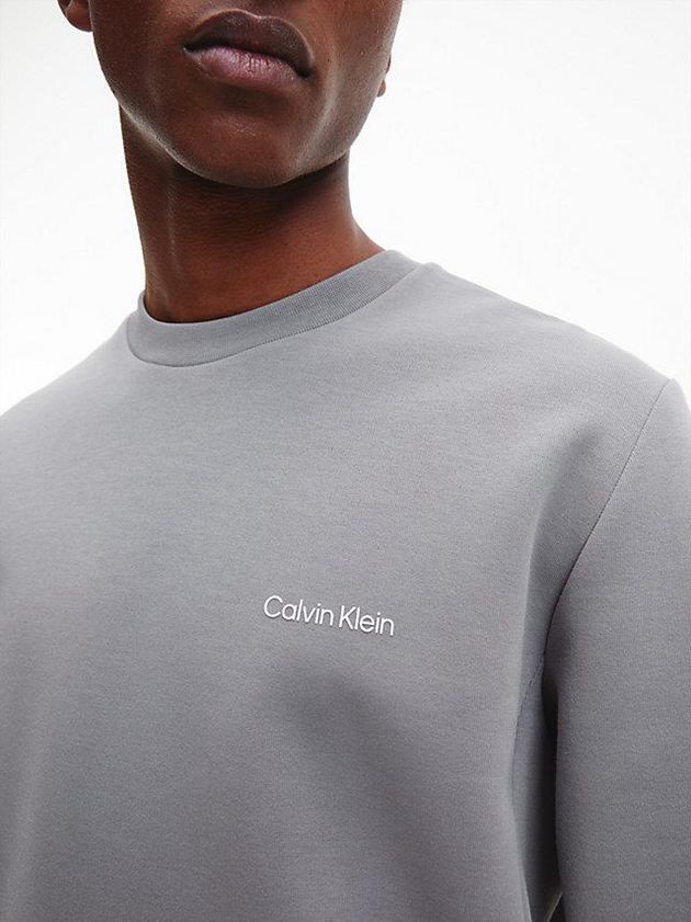 Grey Calvin Klein Recycled Polyester Men Sweatshirt | LUTX-74306