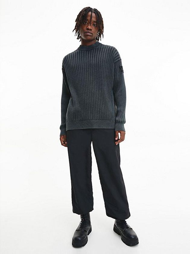 Grey Calvin Klein Relaxed Combed Cotton Jumper Men Sweater | DFEN-58319