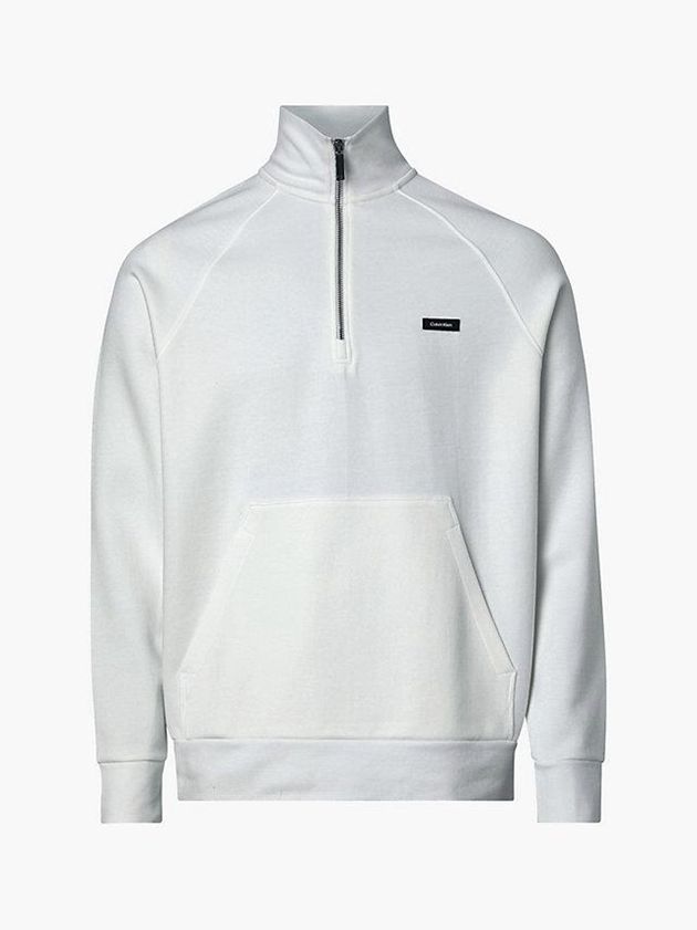 Grey Calvin Klein Relaxed High Neck Zip Men Sweatshirt | ALWK-32968