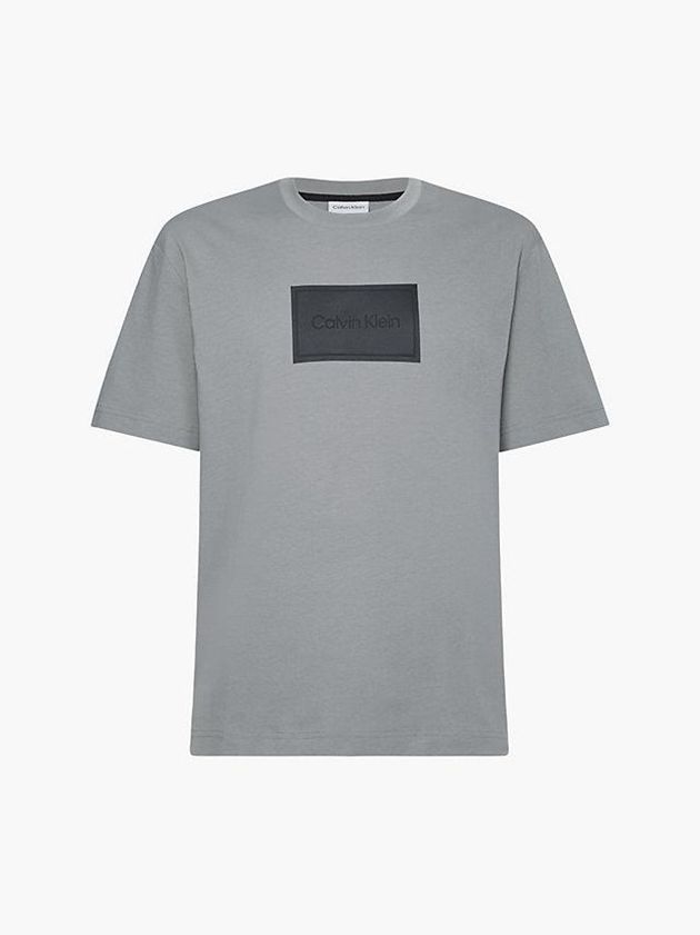 Grey Calvin Klein Relaxed Logo Men T-Shirt | ORXA-21457