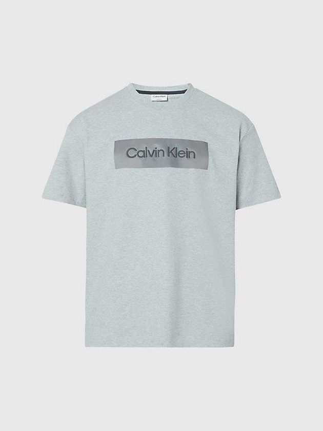 Grey Calvin Klein Relaxed Logo Men T-Shirt | YMKN-54089
