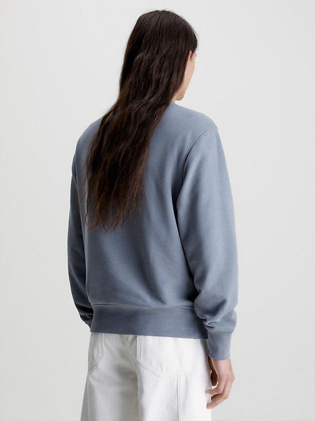 Grey Calvin Klein Relaxed Monogram Men Sweatshirt | TQAP-04178