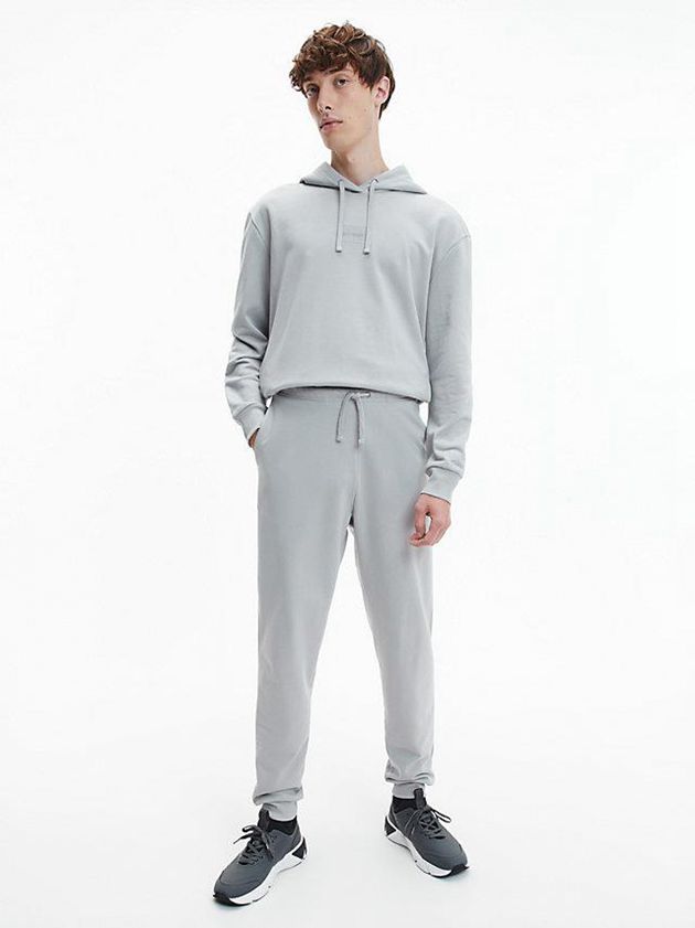 Grey Calvin Klein Relaxed Recycled Cotton Men Joggers | CZVG-65237