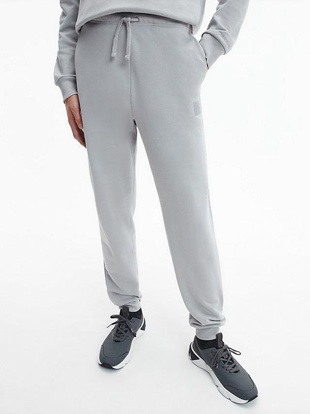 Grey Calvin Klein Relaxed Recycled Cotton Men Joggers | CZVG-65237