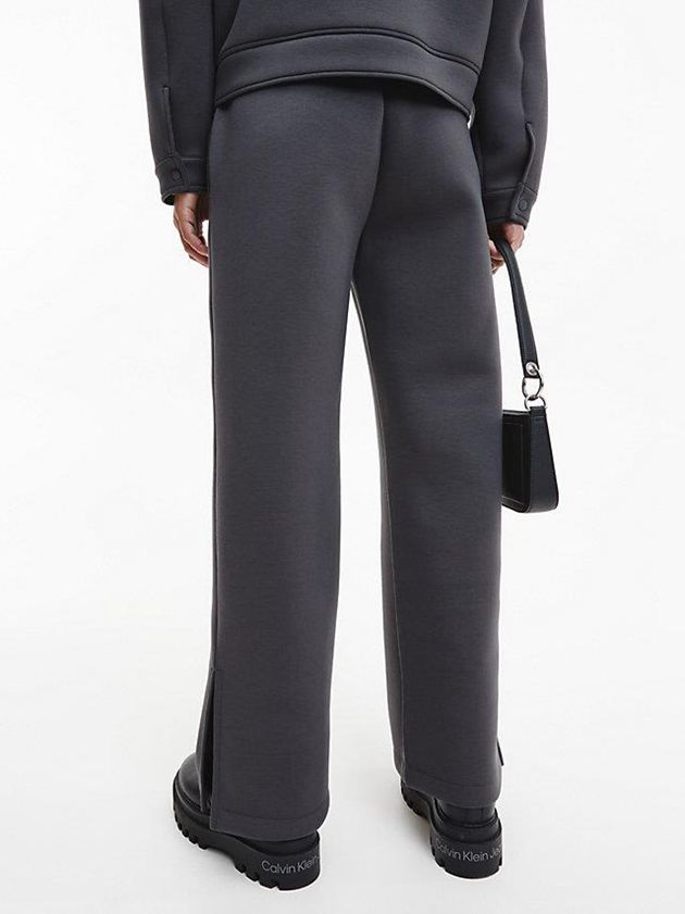 Grey Calvin Klein Relaxed Split Hem Women Joggers | PKEO-03618