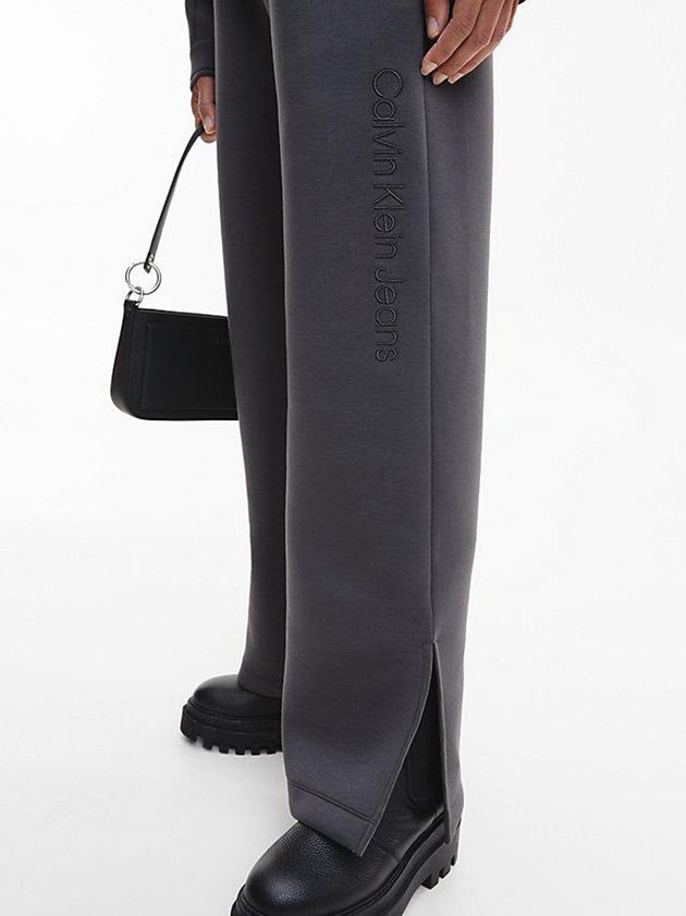 Grey Calvin Klein Relaxed Split Hem Women Joggers | PKEO-03618