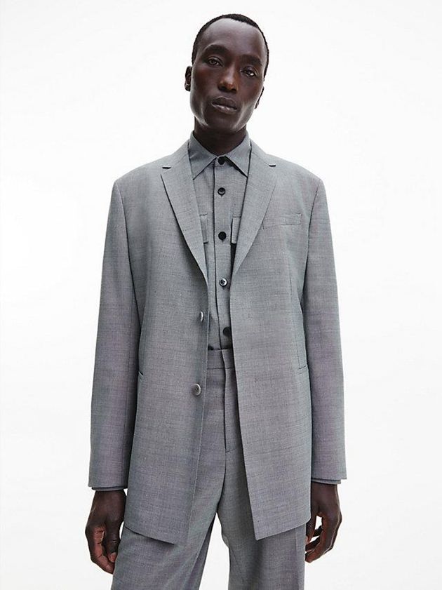 Grey Calvin Klein Relaxed Two Tone Men Blazer | YWSA-97615