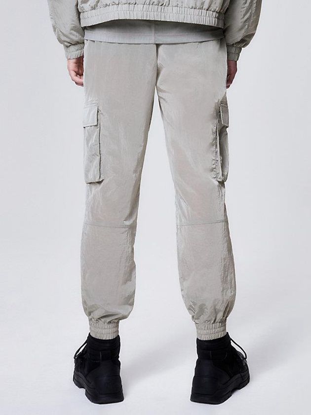 Grey Calvin Klein Shiny Nylon Cargo Men Pants | XDVR-81609