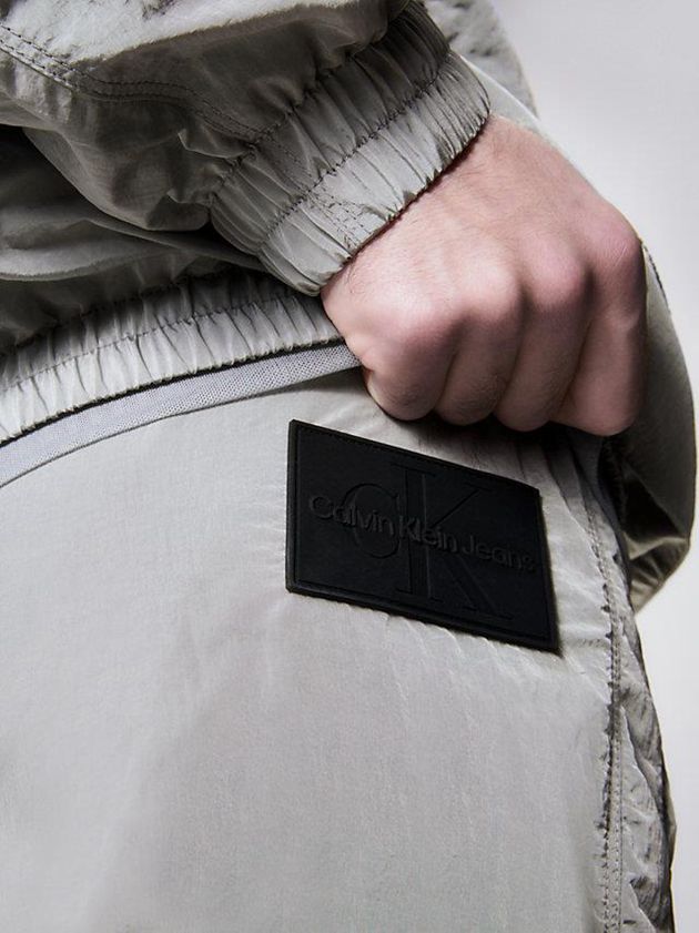 Grey Calvin Klein Shiny Nylon Cargo Men Pants | XDVR-81609