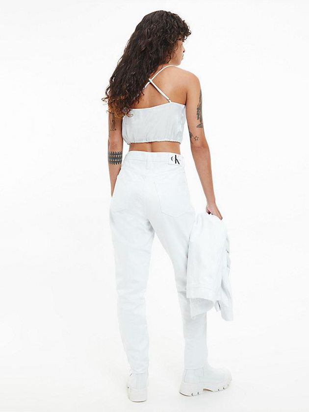Grey Calvin Klein Silver Satin Camisole Women Top | BGQJ-38041