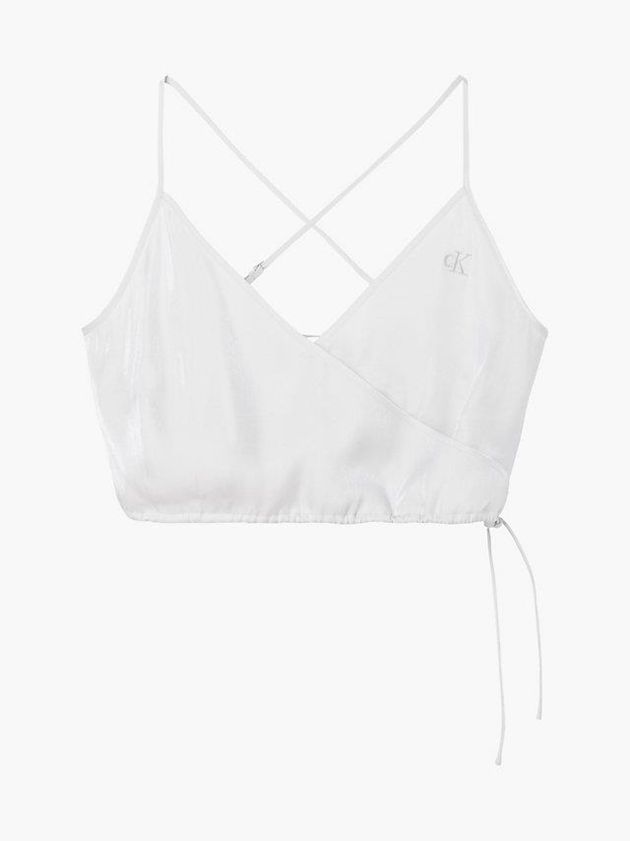 Grey Calvin Klein Silver Satin Camisole Women Top | BGQJ-38041