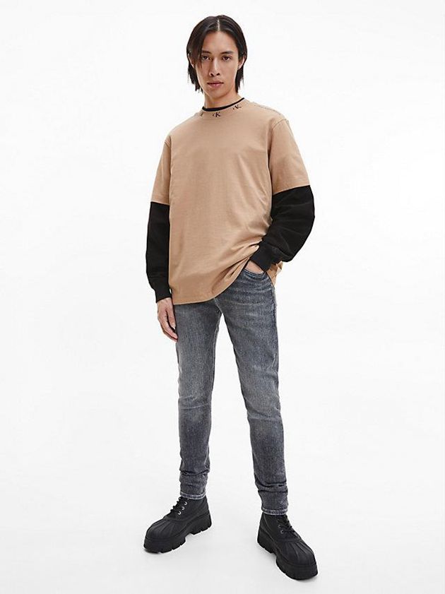 Grey Calvin Klein Skinny Men Jeans | YHMI-61374